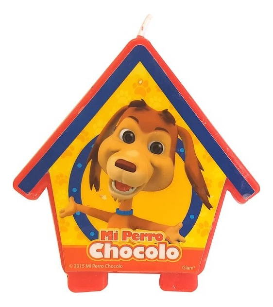 Vela Para Decoración De Torta Con Motivo Mi Perro Chocolo