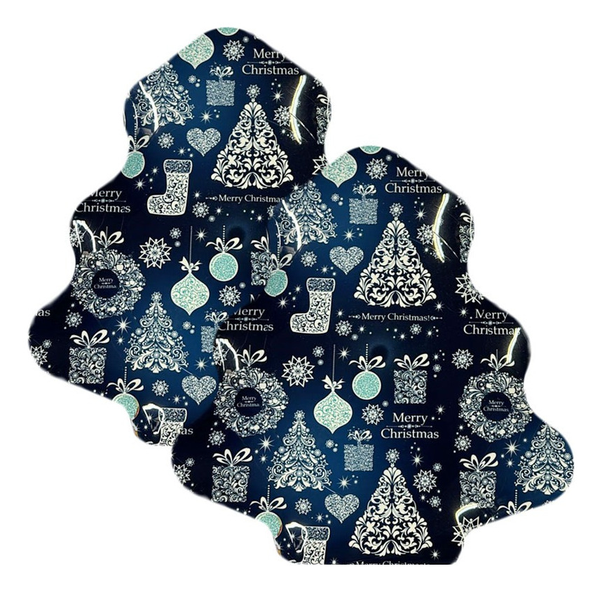 Pack / Plato Árbol / Decoración Navidad / Melamina 28 Cm - Imagen 5