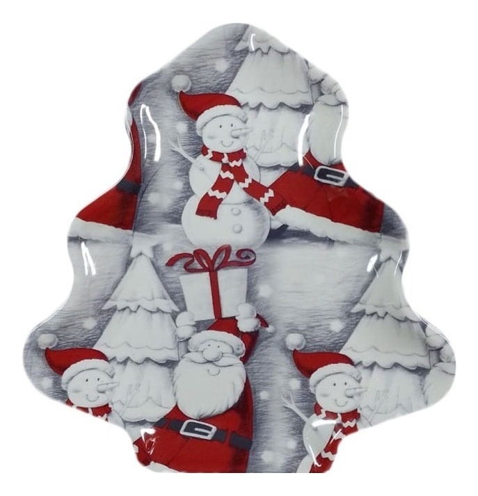 Pack / Plato Árbol / Decoración Navidad / Melamina 24 Cm - Imagen 4