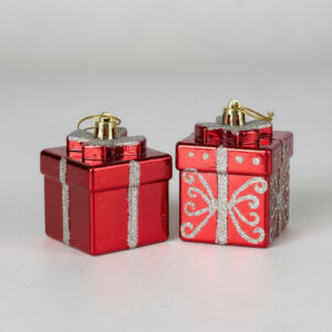 Adorno Arbol De Navidad Forma Regalos 8cm Pack 2 Unidades