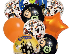Set De Globos Decoración 9 Uds Motivo Halloween
