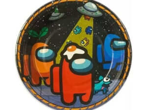 Pack 6 Uds Plato Pequeño Cartón / Diseño Among Us