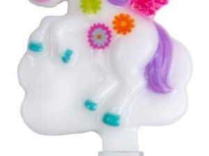 Vela Para Decoración De Torta Silueta Unicornio Con Alas