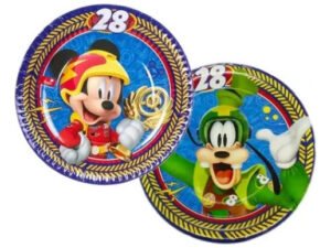 Pack 6 Uds Plato Pequeño Cartón / Diseño Mickey Aventura