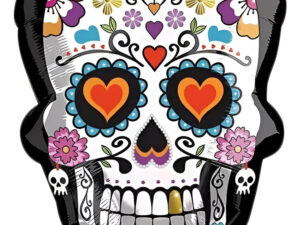 Globo Metálico Para Decoración Calavera Catrina / Halloween