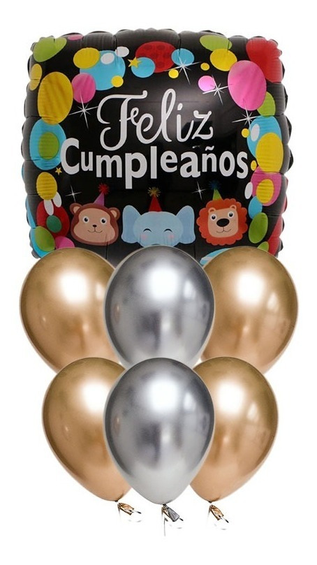 Set De Globos Decoración 7 Uds Especial Feliz Cumpleaños - Imagen 5