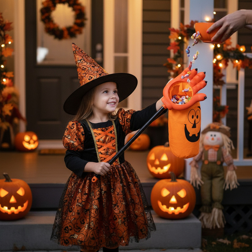 Bolsa Para Dulces Motivo Halloween Con Diseño Mano - Imagen 8