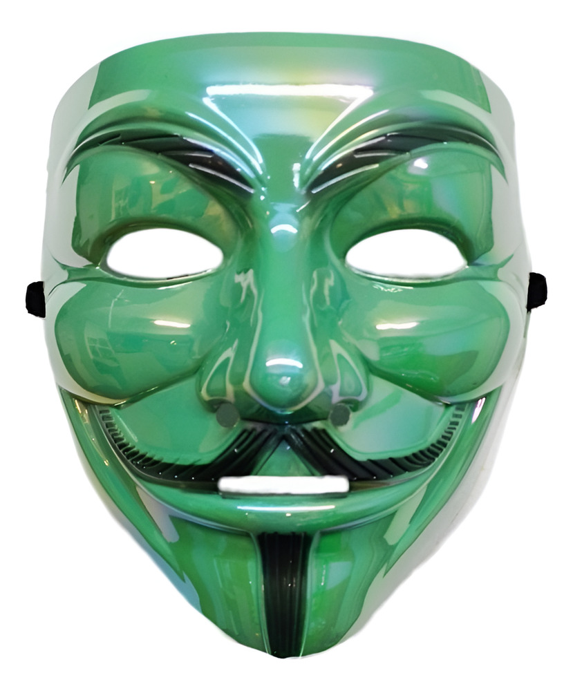 Mascara Para Tu Disfraz Anonymous Con Efecto Tornasol - Imagen 5