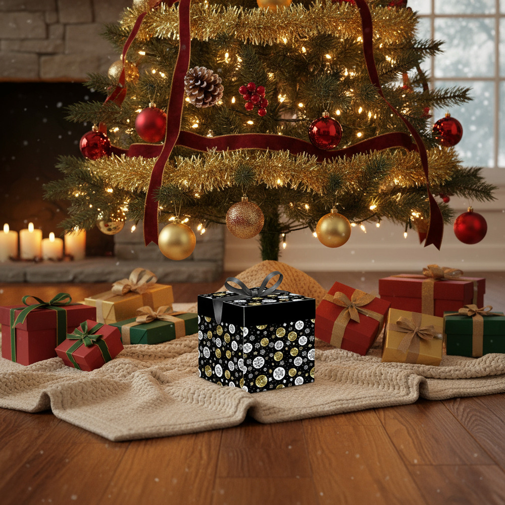 Caja Para Regalo Con Motivo ( Navidad ) M-22 - Imagen 4