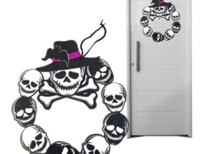 Adorno Para Decoración De Puerta Halloween Calaveras