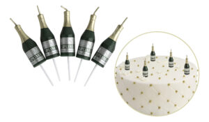 Vela Para Decoración De Torta Con Botellas Espumoso