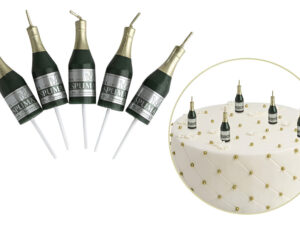 Vela Para Decoración De Torta Con Botellas Espumoso