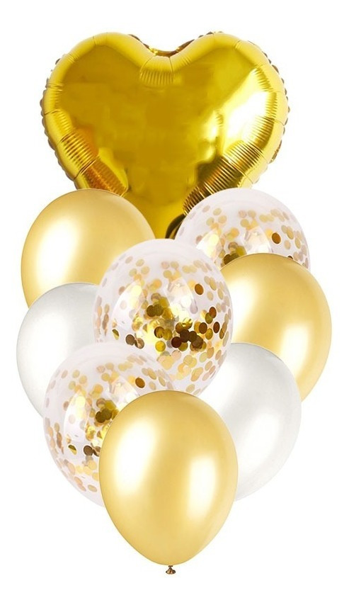 Set De Globos Decoración 9 Uds Corazón + Inflador - Imagen 27