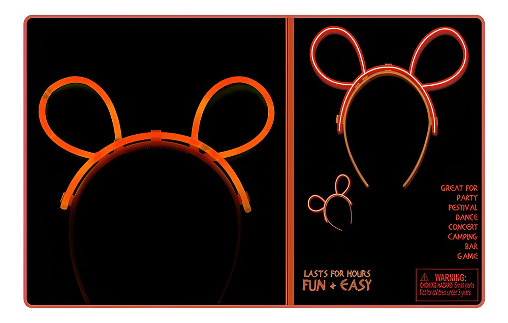 Cintillo Orejas / Decoración Fiesta / Flúor