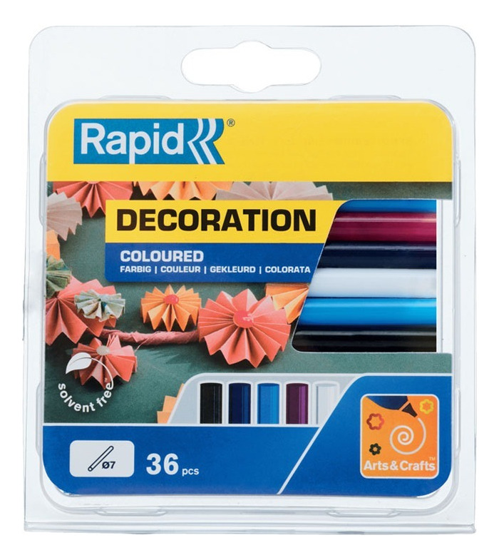 Pack 36 Barras De Silicona / Adhesivo De Color / 7mm - Imagen 2