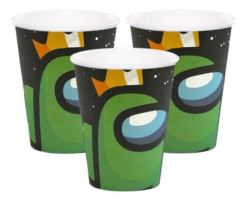 Pack 6 Uds Vaso De Cartón Con Diseño Among Us