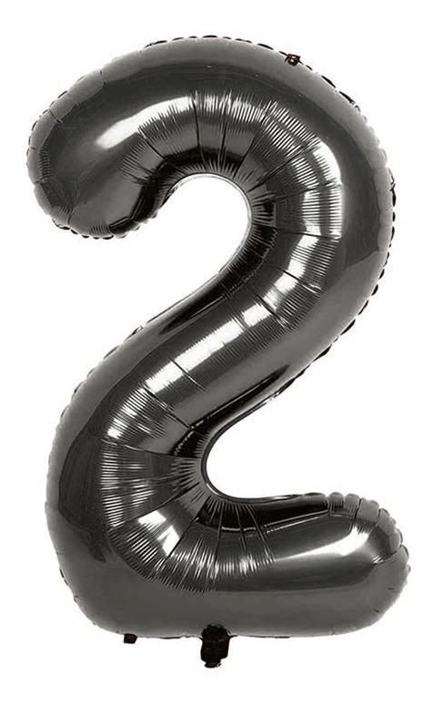 Globo En Forma De Numero - Altura - 76 Cm / Negro - Imagen 2