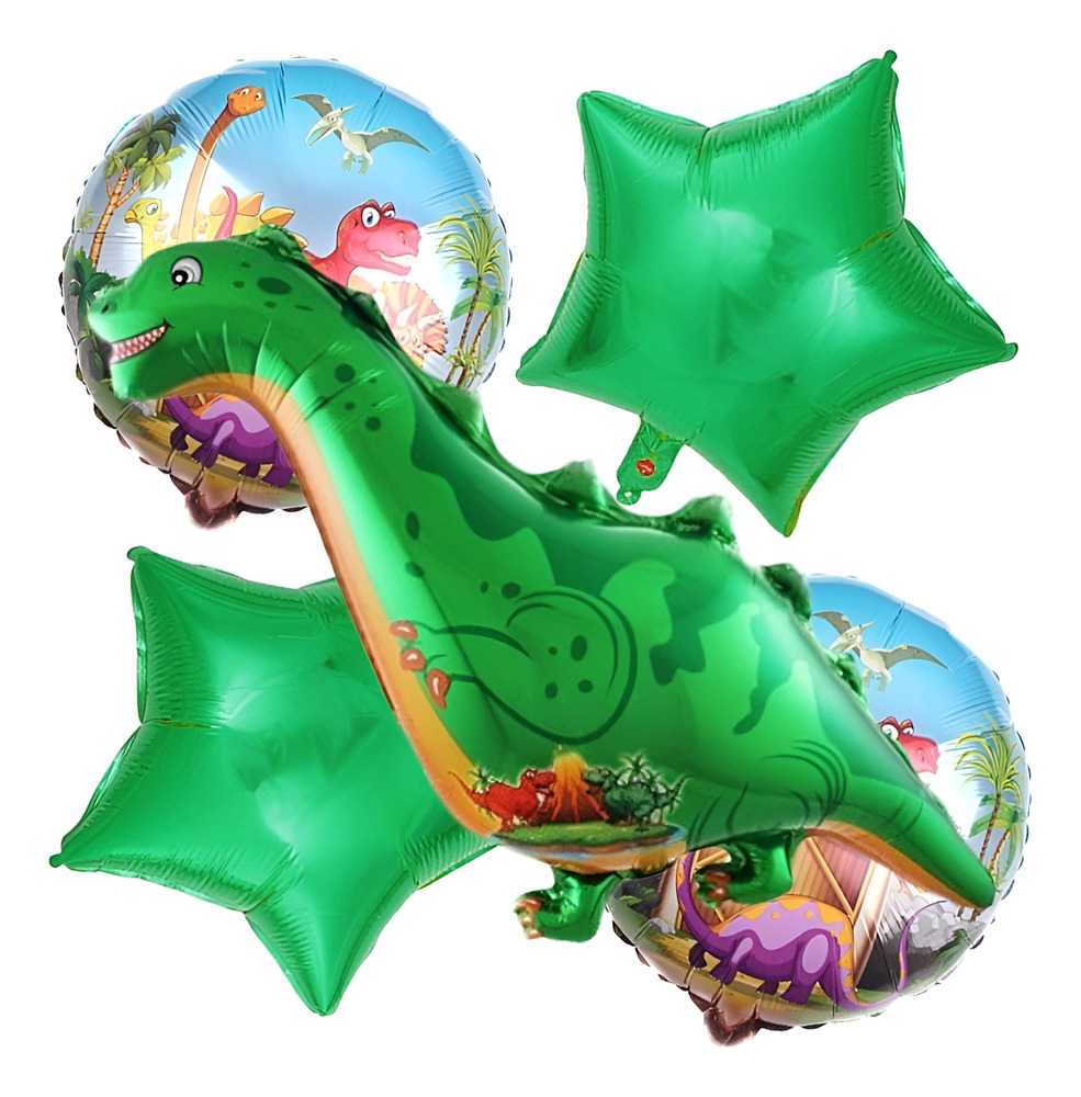 Set De Globos Decoración 5 Uds Dinosaurio Cuello Largo - Imagen 7