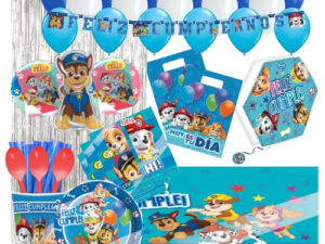 Set Para Fiesta + Globos + Piñata Paw Patrol Chase (6 Pers)