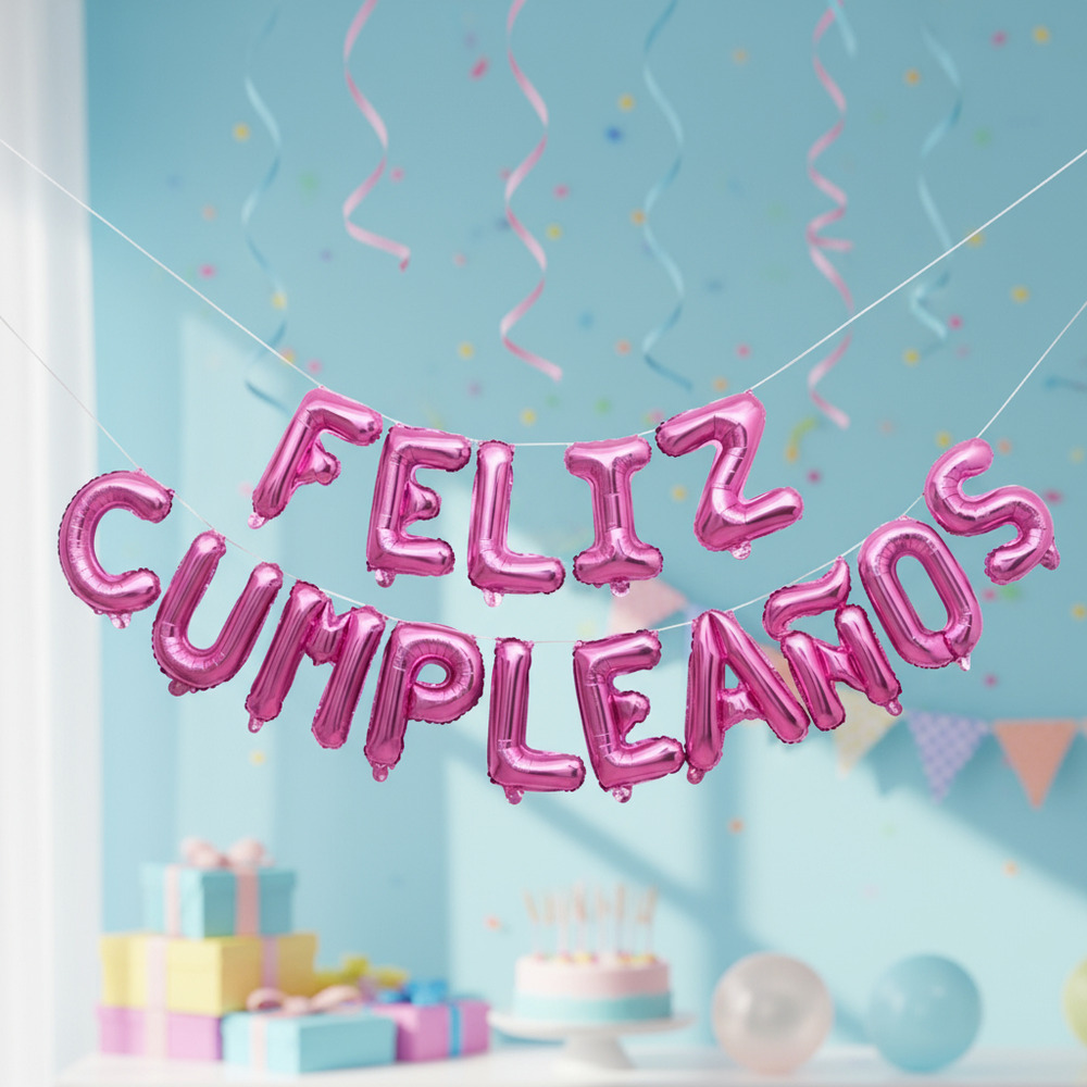 Set De Globos Decoración 15 Uds (feliz Cumpleaños) - Imagen 7