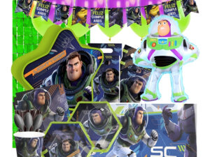 Set De Cumpleaños + Globos + Piñata Motivo Toy Story 12 Per