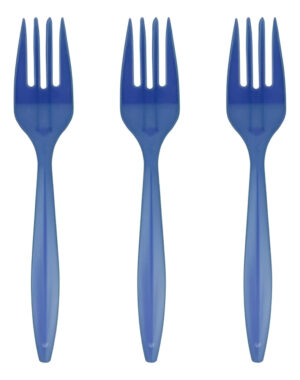 Pack 20 Uds Tenedor Plástico Unicolor Para Fiesta