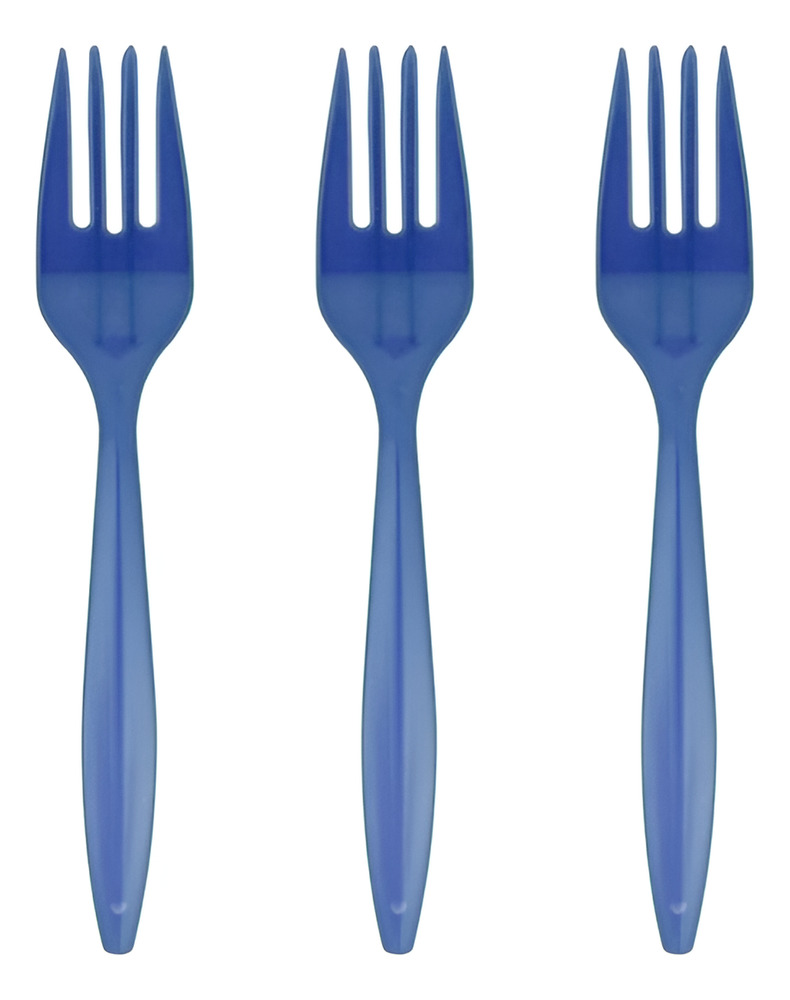 Pack 20 Uds Tenedor Plástico Unicolor Para Fiesta