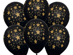 Pack 6 Uds Globos De Látex Con Diseño De Estrellas