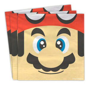Servilleta Super Mario Bros Para Cumpleaños X 12