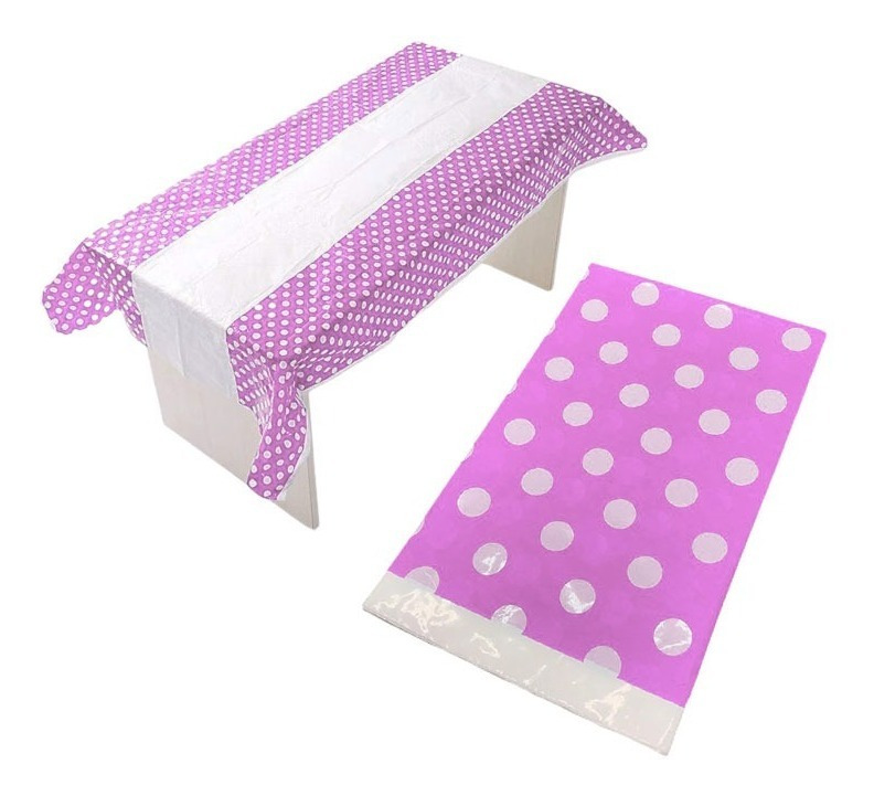 Mantel Plástico Para Decoración De Mesa Rectangular Puntos - Imagen 3
