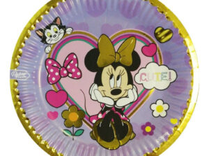 Pack 6 Uds Plato Pequeño Cartón / Diseño Minnie Aventura