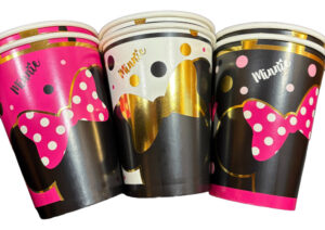 Vaso De Cartón Con Diseño Minnie Mouse Pack 6u
