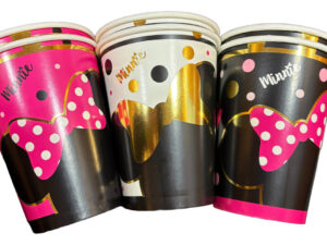 Vaso De Cartón Con Diseño Minnie Mouse Pack 6u
