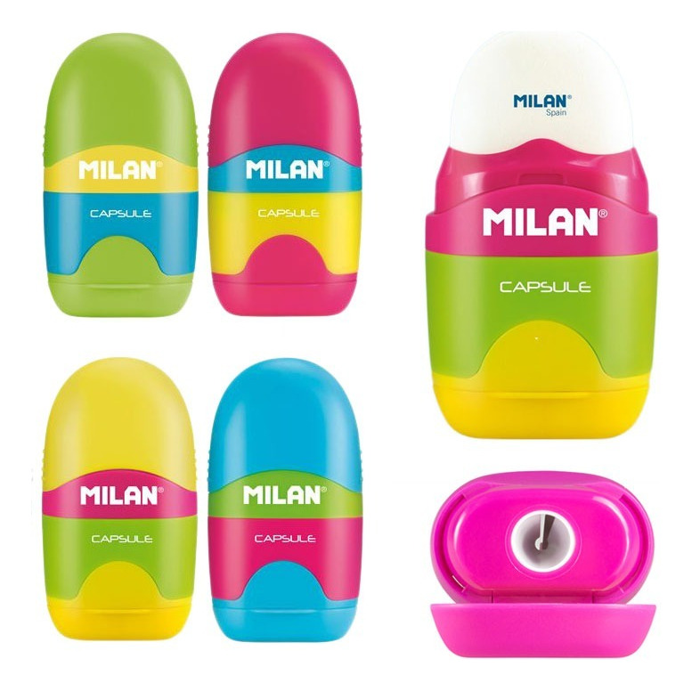 Goma De Borrar Milan Blanca Con Funda Y Sacapunta / Capsule - Imagen 14