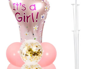 Set Globos Decoración 7 Uds Baby Shower Pie Bebe + 1 Base