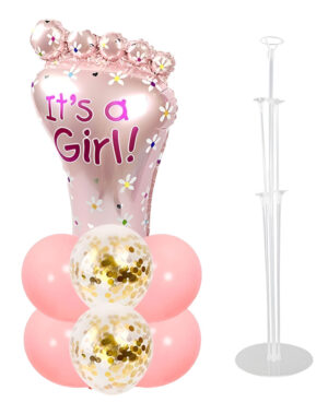 Set Globos Decoración 7 Uds Baby Shower Pie Bebe + 1 Base
