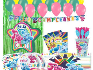 Set De Cumpleaños + Globos + Piñata Las Pistas De Blue 12 Pe