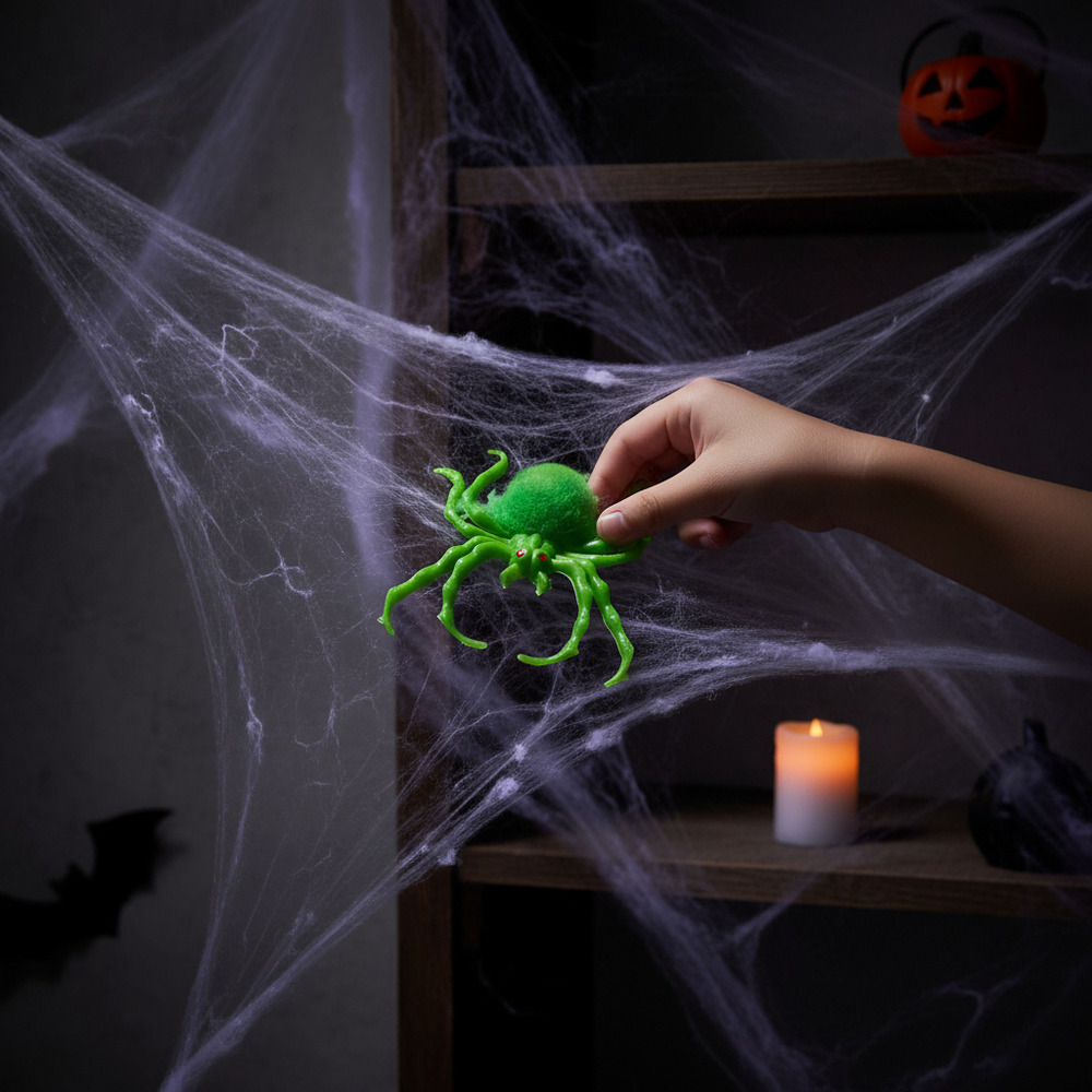 Pack 2 Uds Arañas Plasticas Decoración Halloween - Imagen 3