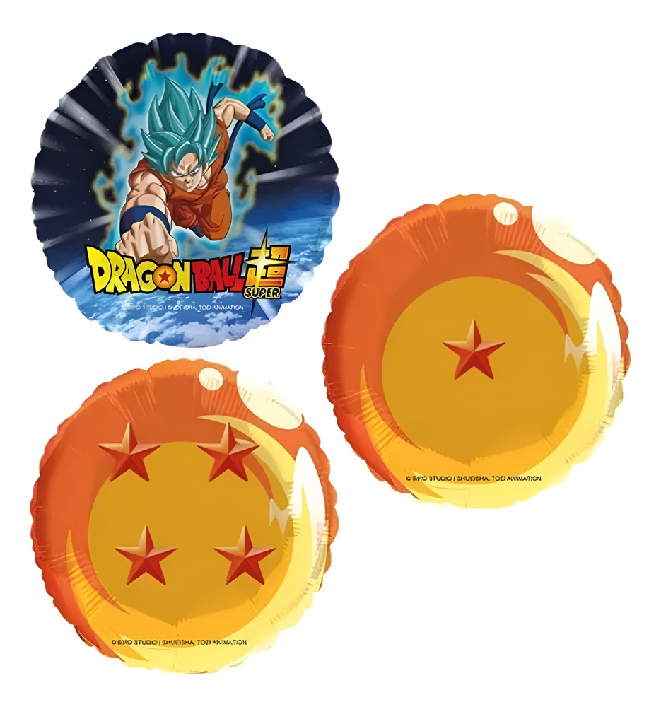 Pack 3 Uds Globos Metálicos Diseño Dragon Ball