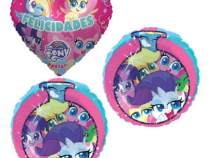 Pack 3 Uds Globos Metálicos Diseño My Little Pony