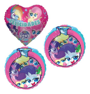 Pack 3 Uds Globos Metálicos Diseño My Little Pony