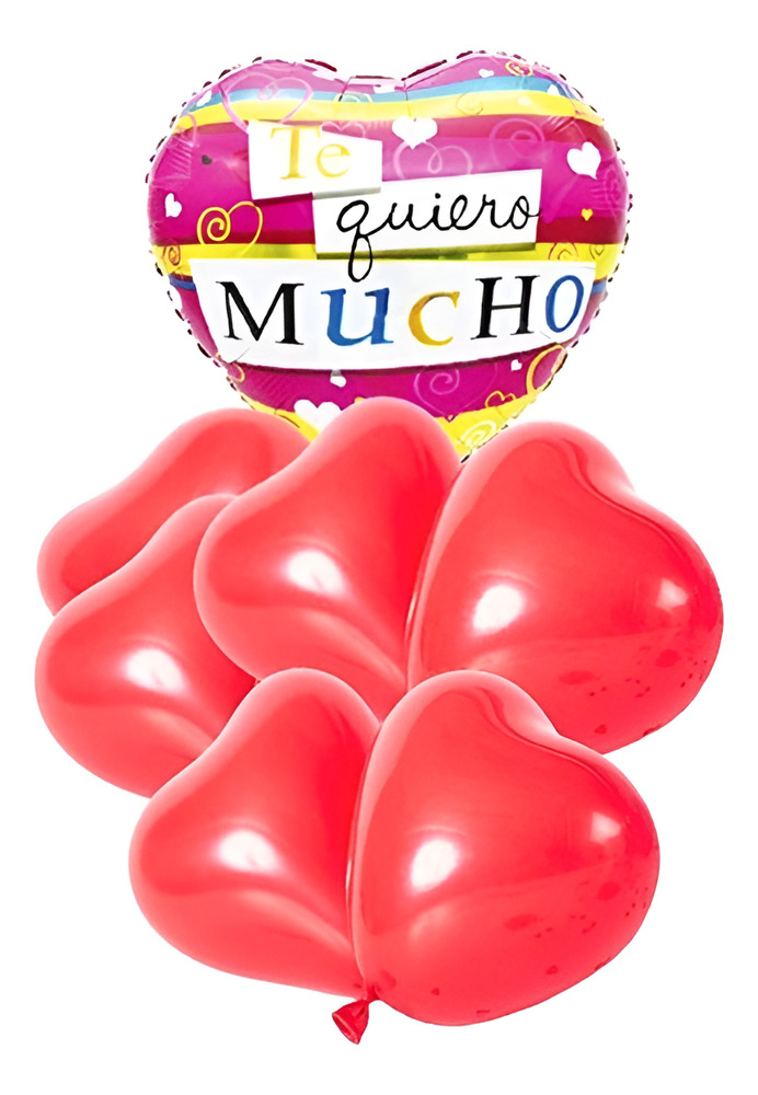 Set De Globos Decoración 7 Uds Corazón - Imagen 7