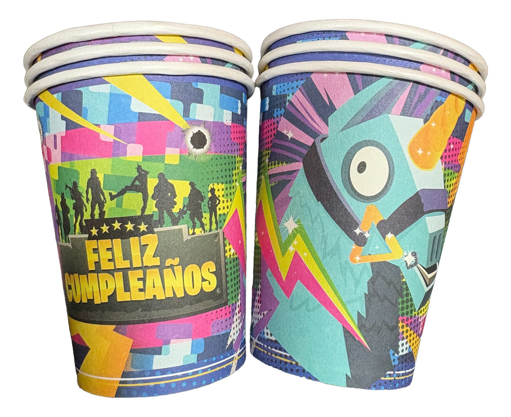 Vasos Fortnite De Cartón, Pack 6u - Imagen 2