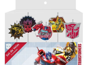Vela Decoración Torta Con Motivo Transformes Autobots 5 Uds