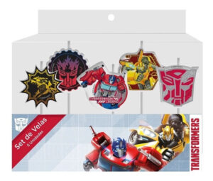 Vela Decoración Torta Con Motivo Transformes Autobots 5 Uds