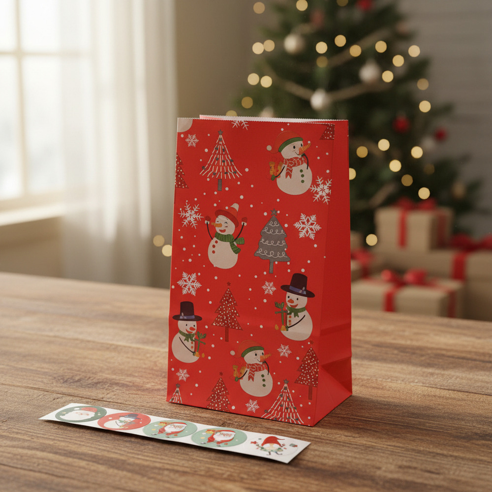 Bolsas Navideñas (pack 12) Para Regalos, Papel - Imagen 3