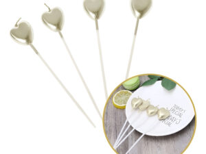 Velas Decoración Torta 4 Uds Con Forma De Corazón