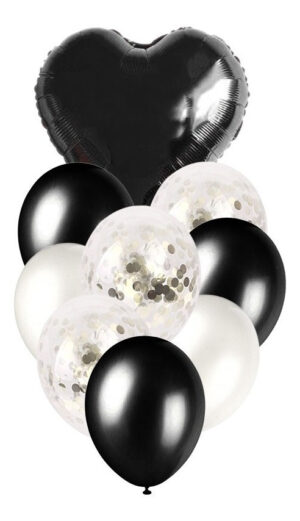 Set De Globos Decoración 9 Uds Corazón + Inflador