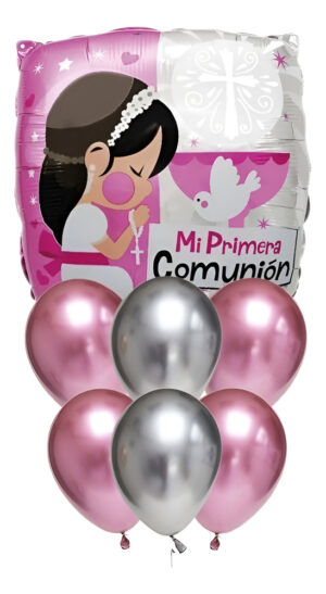 Set De Globos Decoración 7 Uds Motivo Mi Primera Comunión
