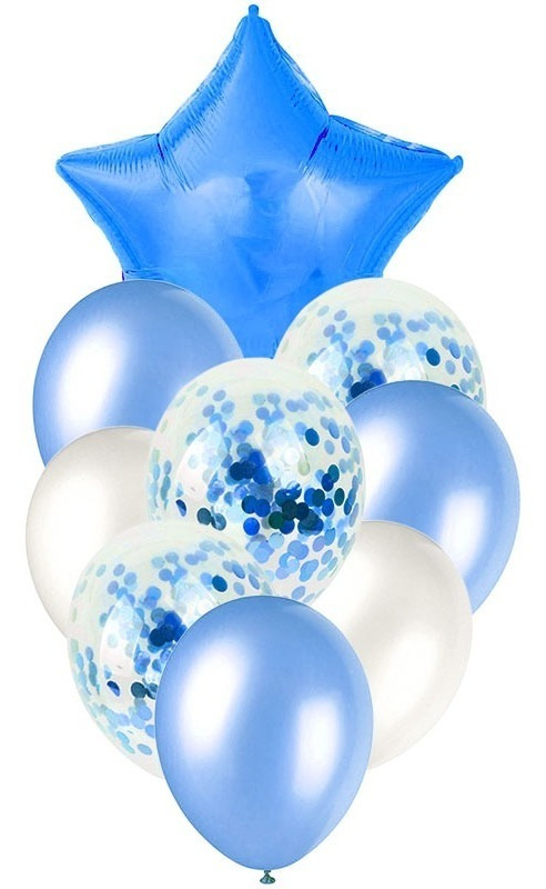 Set De Globos Decoración 9 Uds Estrella + Inflador - Imagen 23